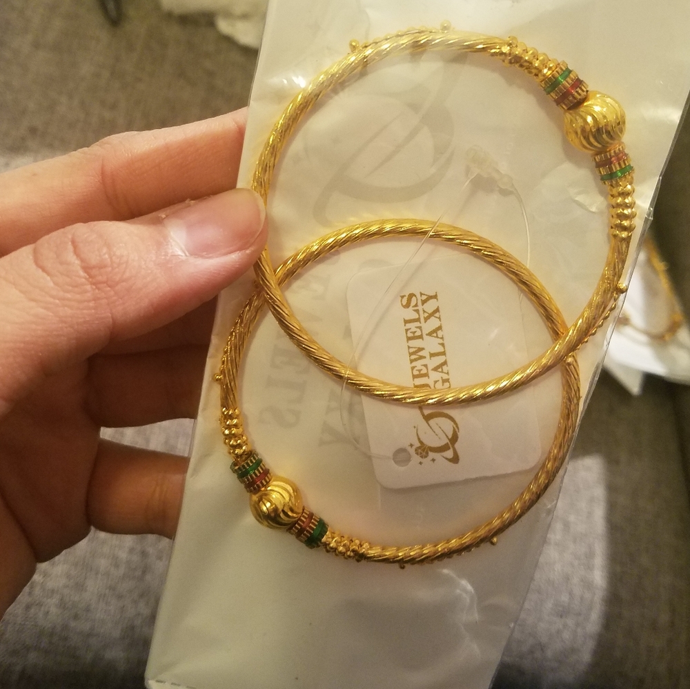 Golden bangles for Indian celebrations